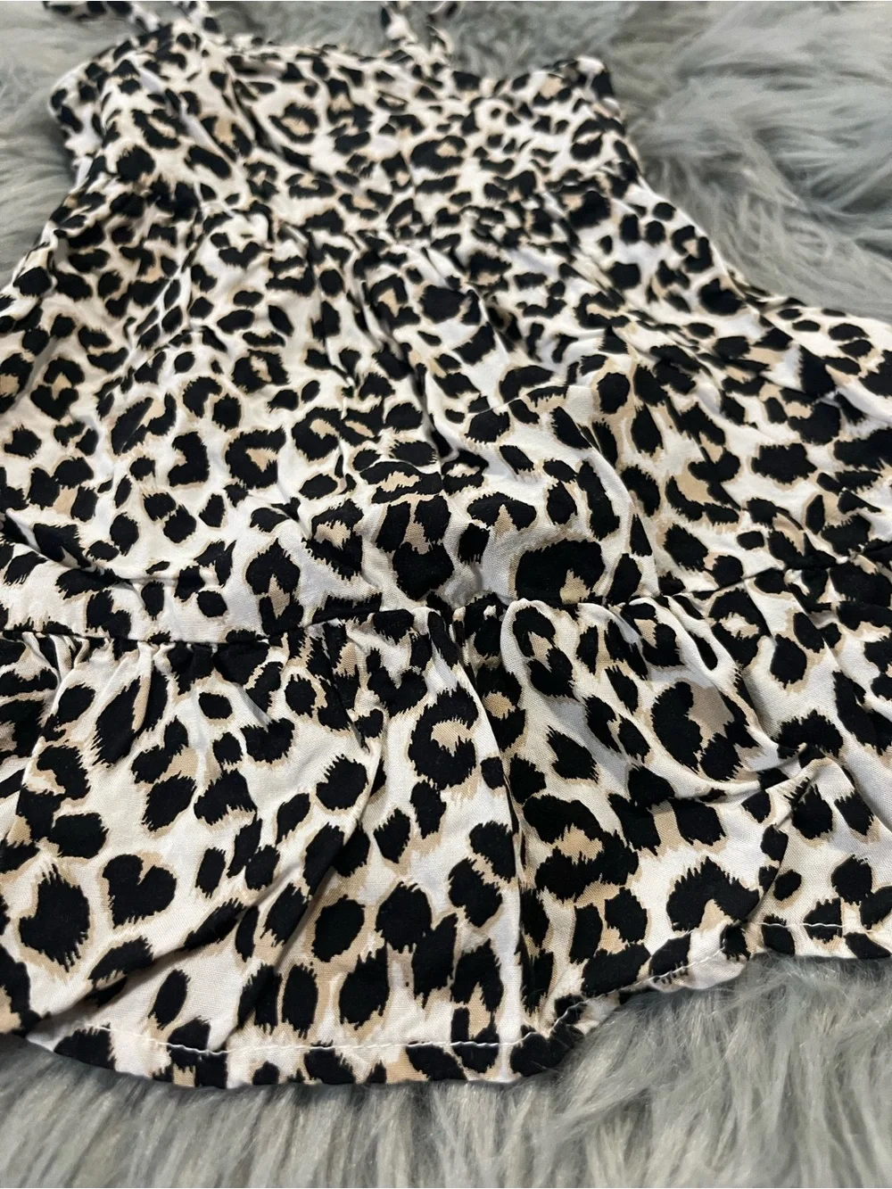 Old Navy Leopard Print Tiered Sundress 12-18 Months Rayon Item #2777